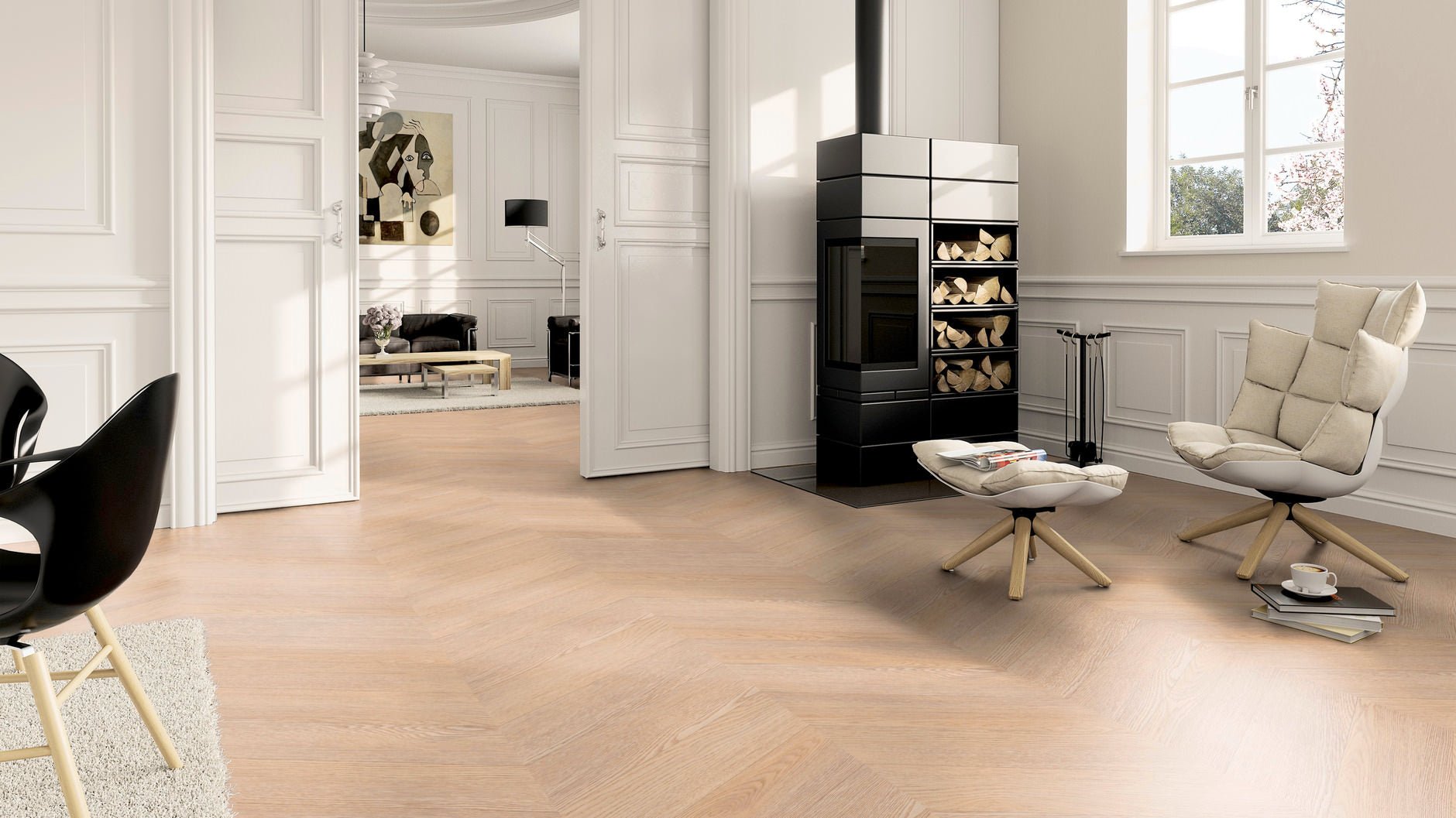 LVT Vinilinės grindys PERFORM Oak Berlin Chevron - Vinilines - grindys.lt