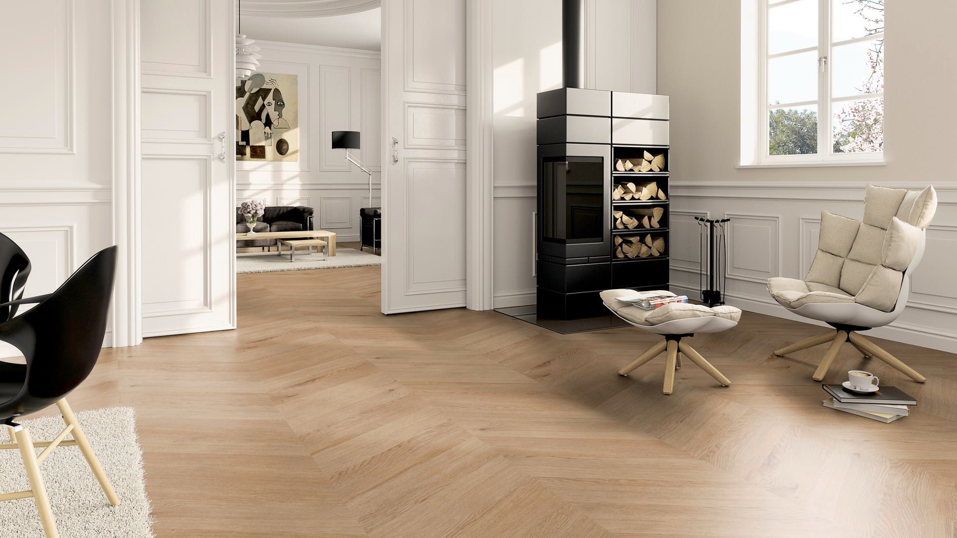 LVT Vinilinės grindys PERFORM Oak Dublin Chevron - Vinilines - grindys.lt