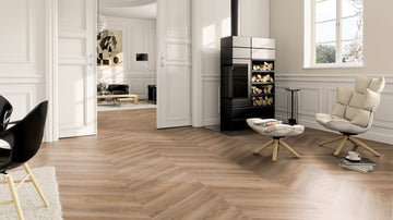 LVT Vinilinės grindys PERFORM Oak Malaga Chevron - Vinilines - grindys.lt