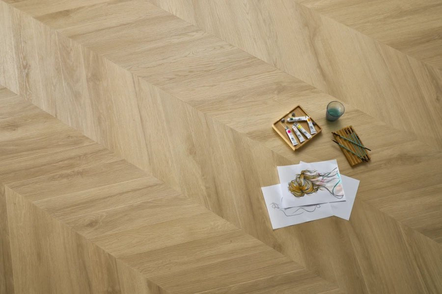 SPC Vinilinės Grindys Amaron Chevron – Princeton Oak - Vinilines - grindys.lt