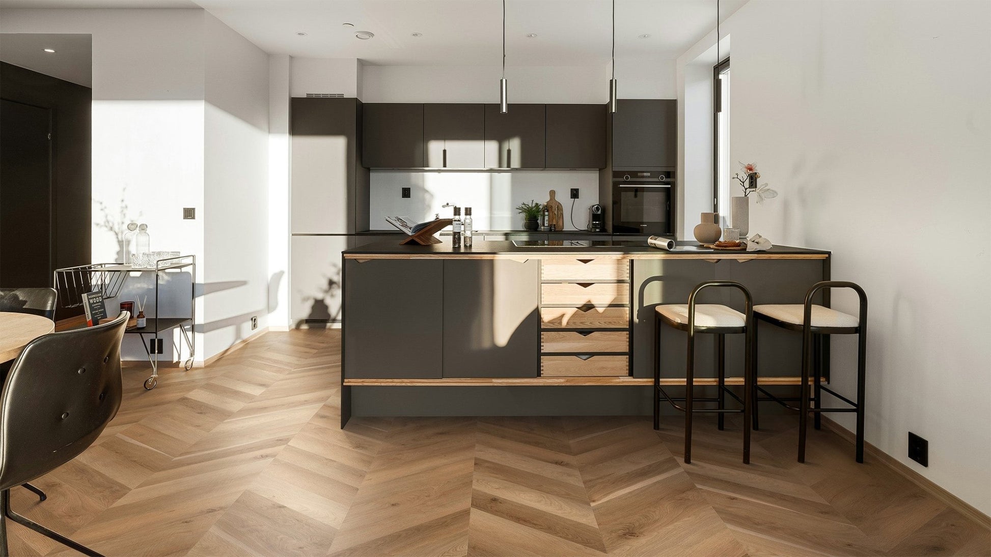 Vinilinės grindys Solen Chevron GD Hillside Oak - Vinilines - grindys.lt