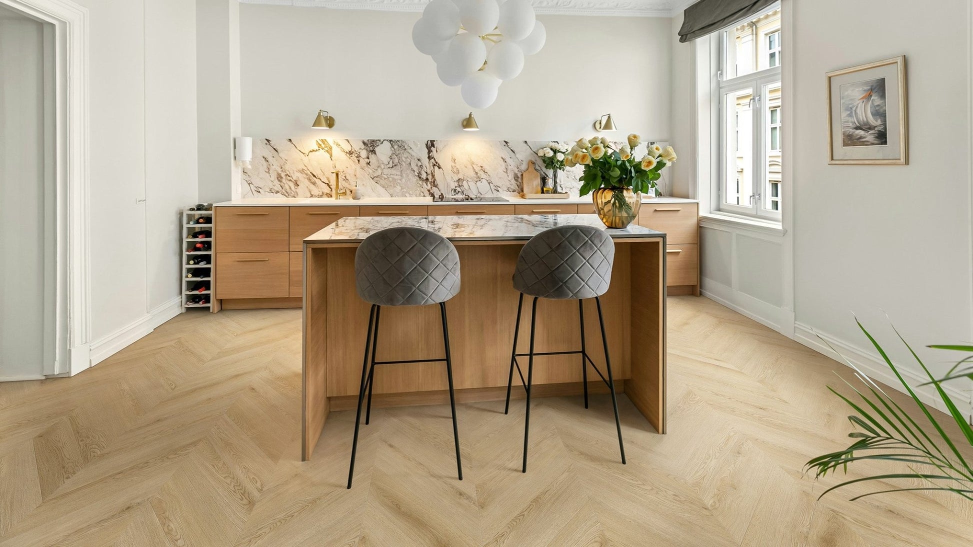 Vinilinės grindys Solen Chevron GD Valley Oak - Vinilines - grindys.lt