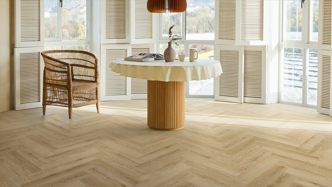Vinilinės grindys Solen Herringbone Click Valley Oak - Vinilines - grindys.lt